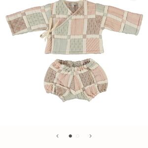 Bebe organic size 3m patchwork baby set